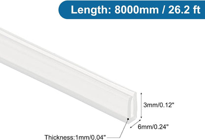 ya 26 10.21 baidi U Channel Edging Trim, 26.2 ft 0.24Wx0.04Tx0.12H Sheet Ed Guard Protector-2