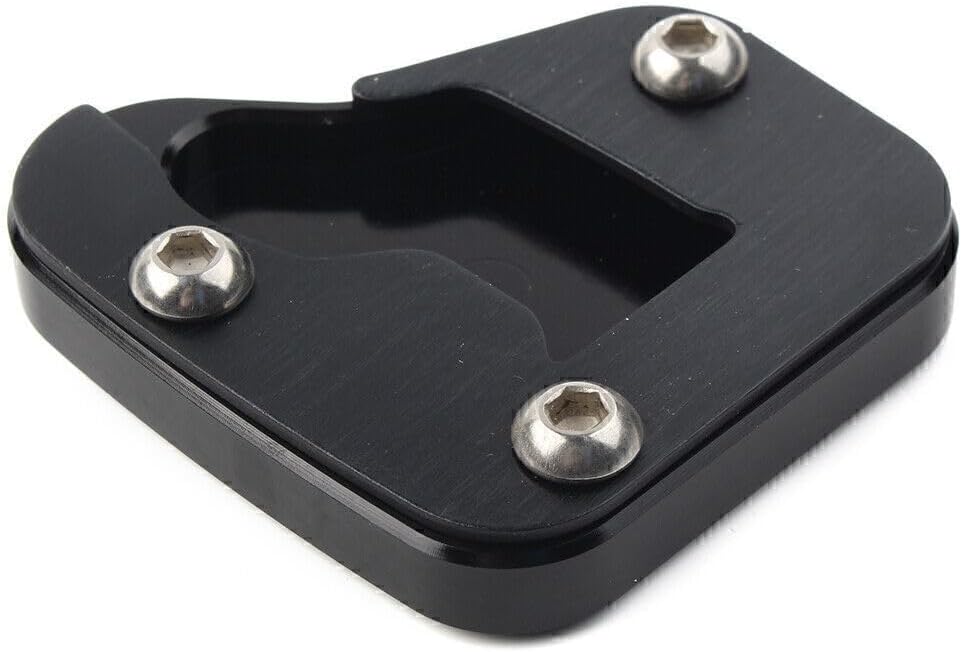 ya 4 8.8.2 Motorcycke Kickstand Sidestand Enlarge Plate Pad for Suzuki Hayabusa 08-19 Black