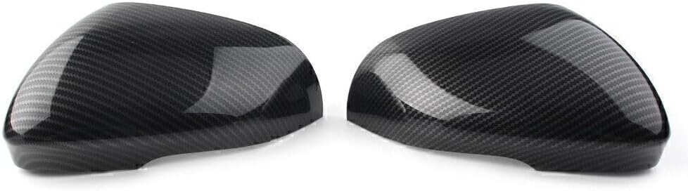 ya 4 8.14 Pair Carbon Fiber Rear Side View Mirror Cover Cap for Jaguar XF XFR XFR-S XJ XE