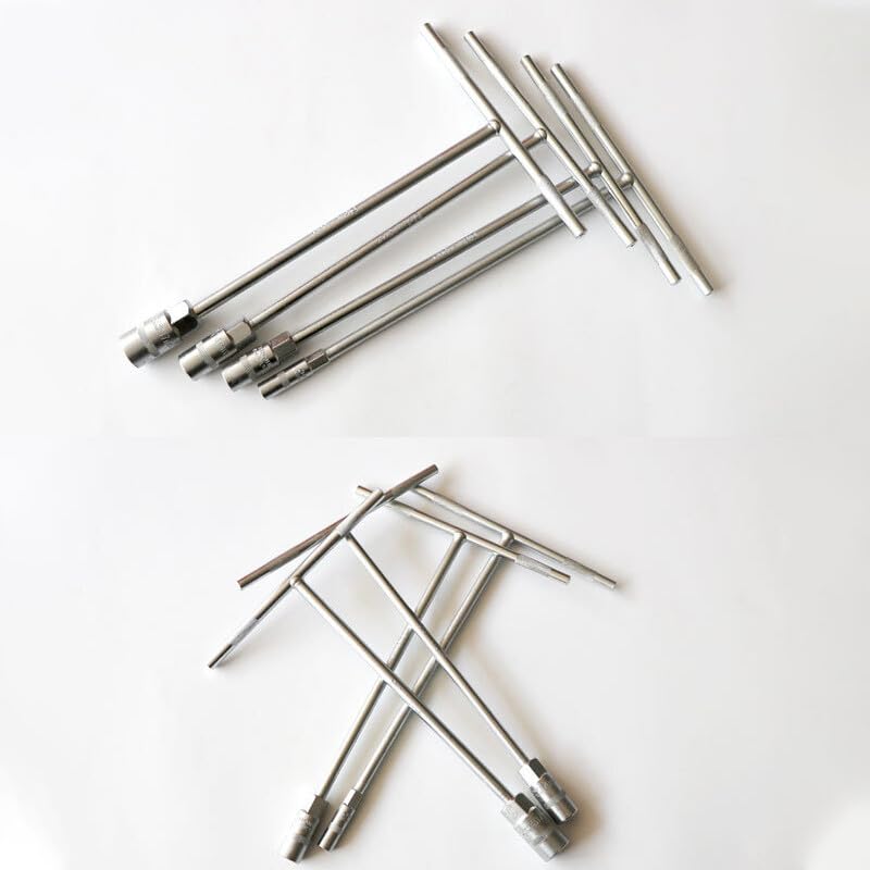 ya 6 8.14 1Pc 6mm Metric T-Handle T Handle 45#Steel Socket Wrench Tool for Car Motorcycle
