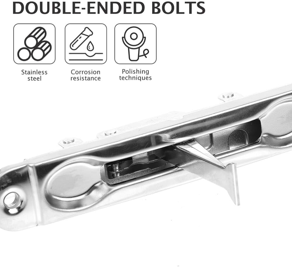 ya 26 10.21 baidi 2 Sets Fire Door Latch Safety Security Lock Stainless Steel Slide Bolt