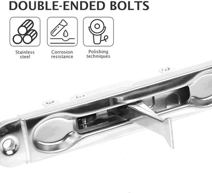 ya 26 10.21 baidi 2 Sets Fire Door Latch Safety Security Lock Stainless Steel Slide Bolt