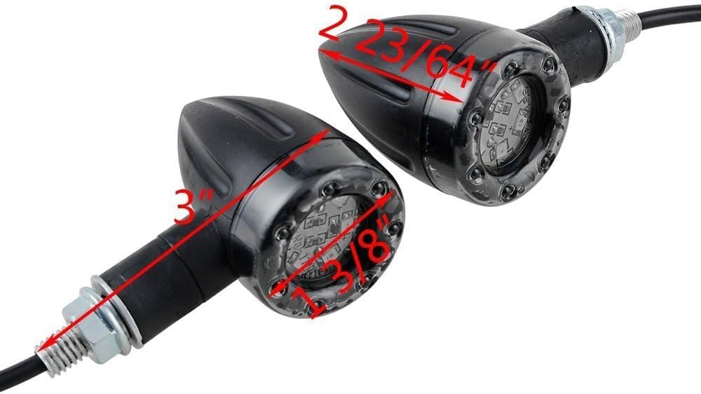 ya 4 8.14 4 Pack Motorcycle Red Brake Flasher Turn Signal Tail Light LED for Harley for Honda