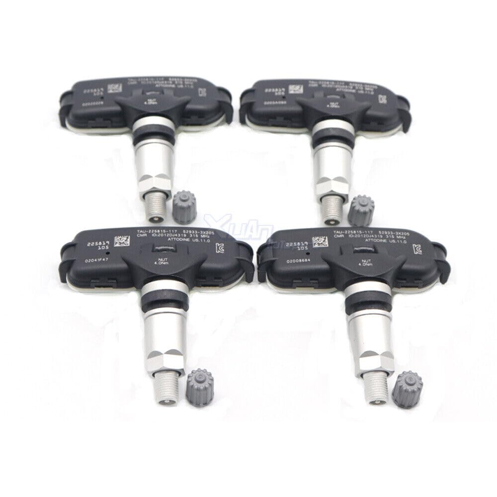 ya 2 8.15 TPMS Tire Pressure Sensors Set of 4pcs 52933-3X205 for Hyundai Elantra for Kia Forte