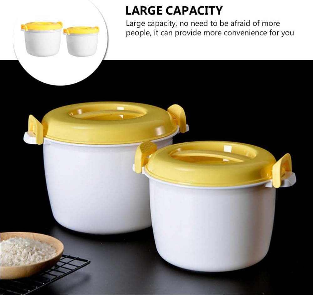 ya 14 9.20 baidi 2 Pcs Insulated Rice Cooker Set er for Microwave Cooking Vegetable Small-1