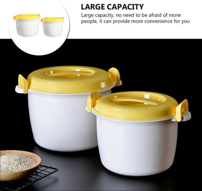 ya 14 9.20 baidi 2 Pcs Insulated Rice Cooker Set er for Microwave Cooking Vegetable Small-1