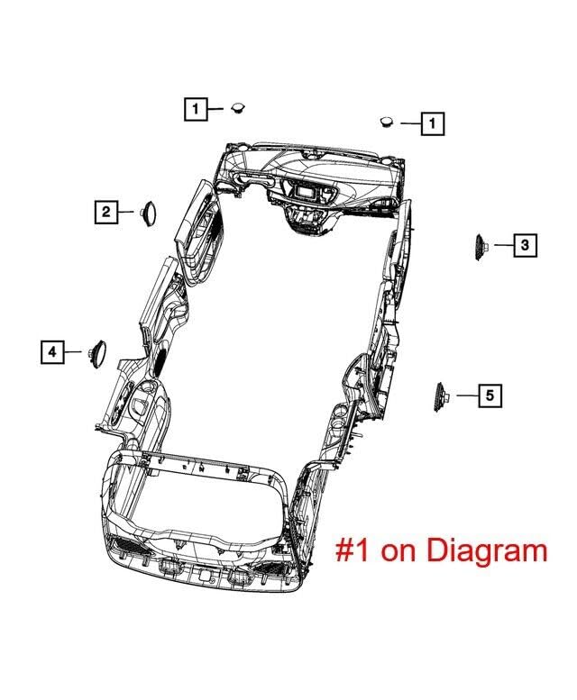 ya 6 8.24 baidi 05059062AB Instrument Panel Left Tweeter Speaker for Jeep Compass Gladiator 2024