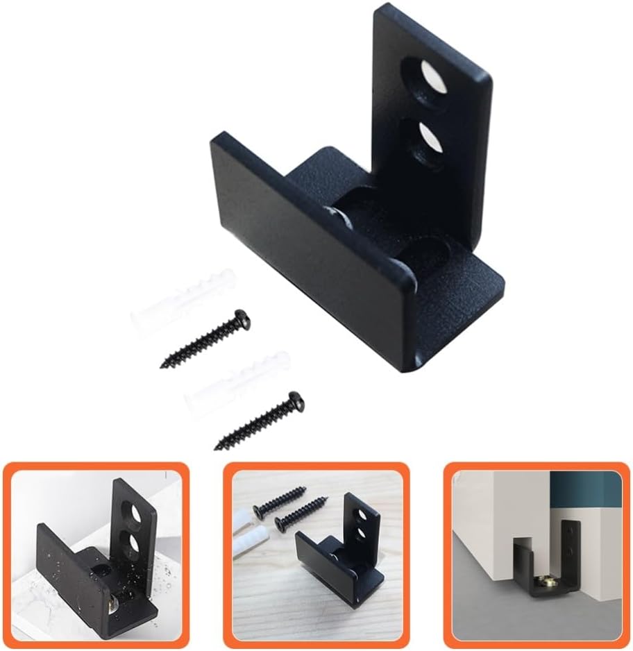 ya 26 10.21 baidi 2 PCS Wall Guide Groove Stopper Barn Sliding Door Hardware Guides