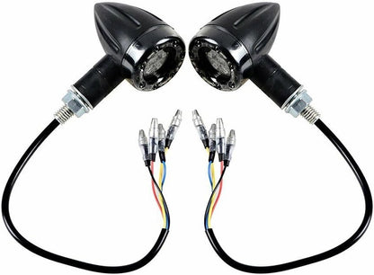ya 4 8.14 4x Universal Motorcycle LED Amber Lamp Rear Turn Signal Brake lights Indicators