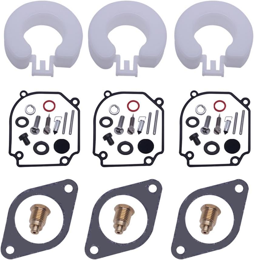 ya 2 8.15 3 Sets Carburetor Repair Kit for Yamaha Outboard 2T 75-80-90HP 6H1-W0093-01-00