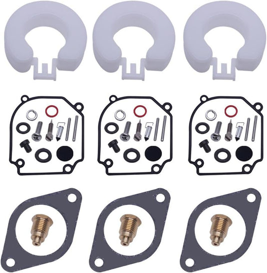ya 2 8.15 3 Sets Carburetor Repair Kits for Yamaha Outboard 2T 75 85 90 HP 6H1-W0093-01-00