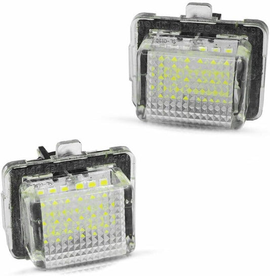 ya 4 8.10 White Error LED License Plate Lights Assy For Mercedes C CLS CLA E S Class