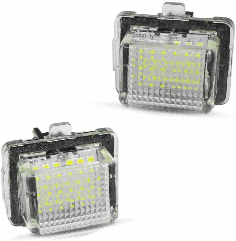 ya 4 8.10 2x LED License Plate Lights for Mercedes-Benz Pre-LCI W204 W212 W221 C63