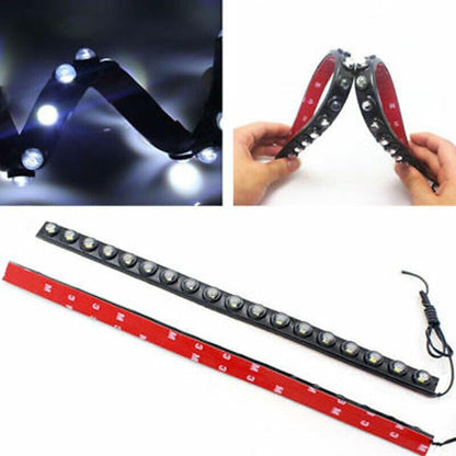 ya 3 8.24 baidi 2x Car 18 White LED DRL Daytime Running Lights Auto Day Lamp Daylight Fog Lamp