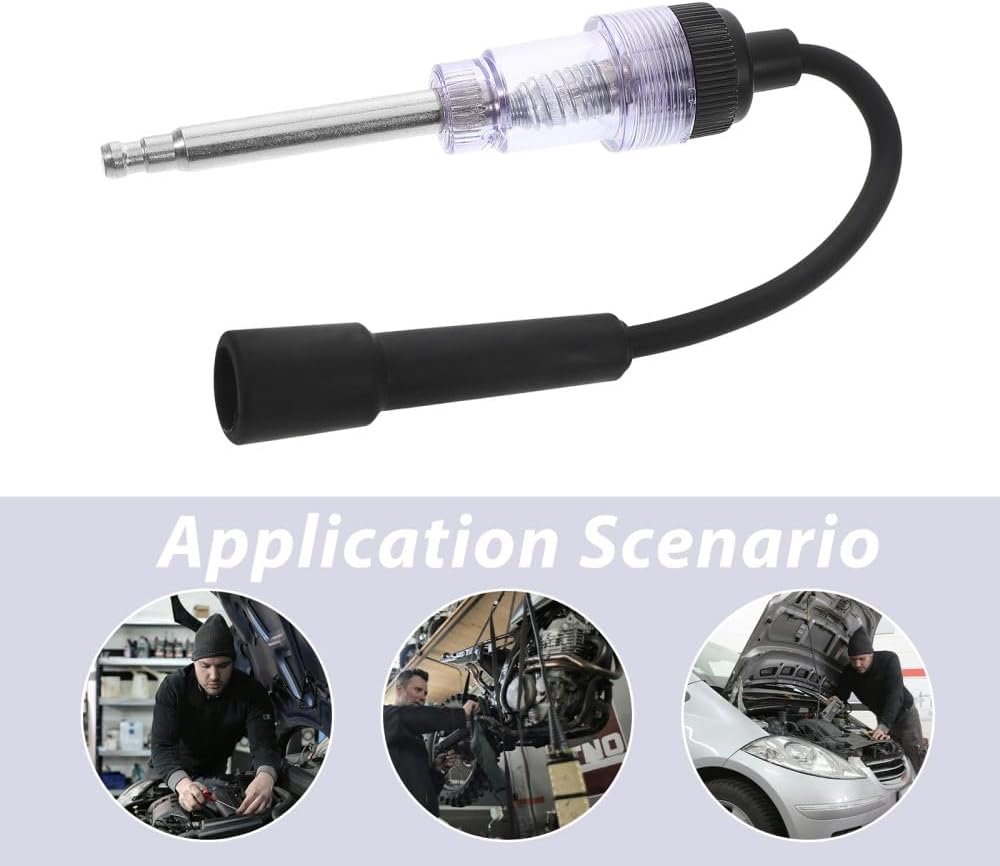 ya 11 9.14 zhengce 1Pc Inline Spark Plug Engine Ignition Tester Two Holes Diagnostic Detector