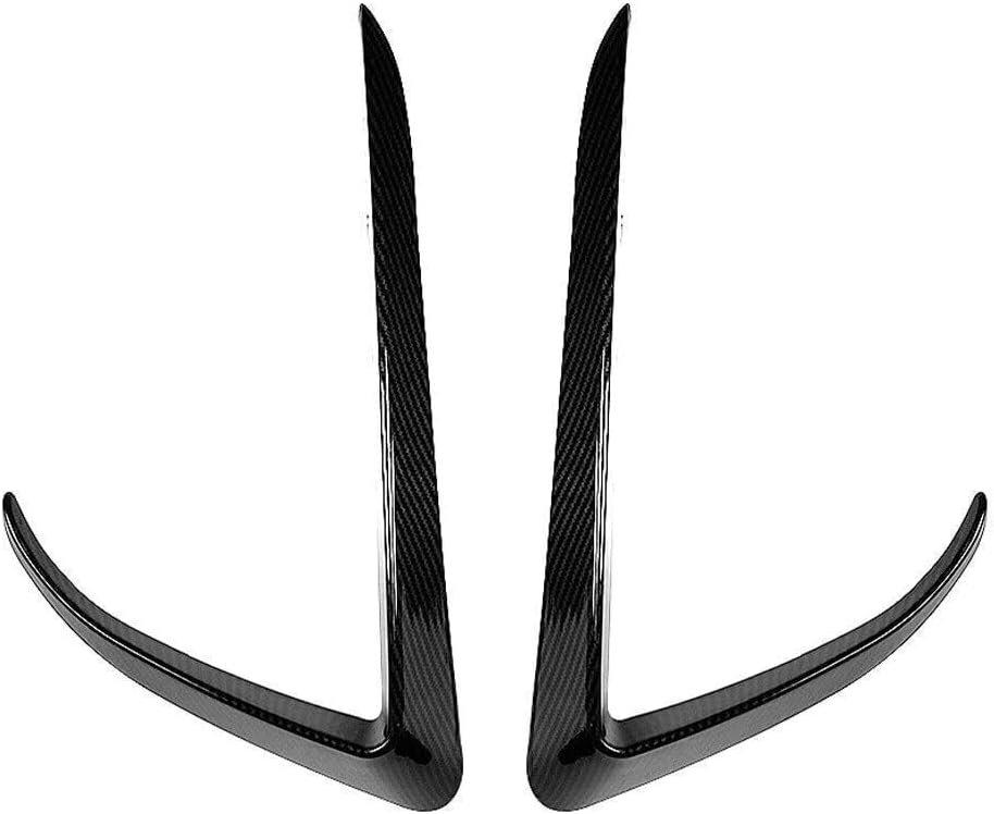 ya 13 9.15 baidi Front Fog Light Lamp Eyebrow Cover Trim for Tesla Model X 2015-2020 Carbon Fiber