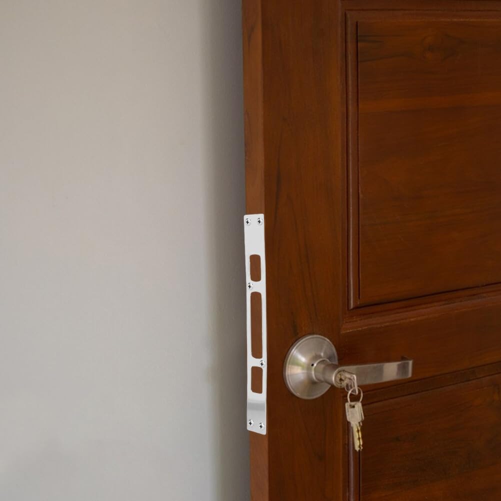 ya 26 10.21 baidi 2PCS Security Strike Plate Long Deadbolt Larson Storm Door Replacement Parts