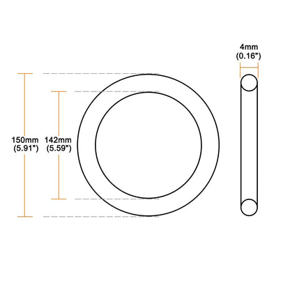 ya 13 9.15 baidi O-Rings Nitrile Rubber 142mmx150mmx4mm Seal Rings Sealing Gasket 10pc