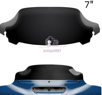 ya 23 10.7 baidi 7-inch Black Motorcycle Wave Windshield Suitable for 14-24 for Harley-Davidson Touring