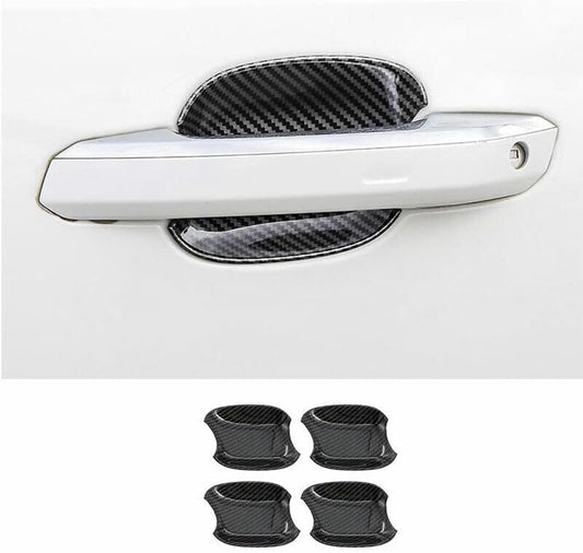 ya 2 8.15 for Audi Q5 2018-2021 ABS Carbon Fiber Car Exterior Door Cover Trim 