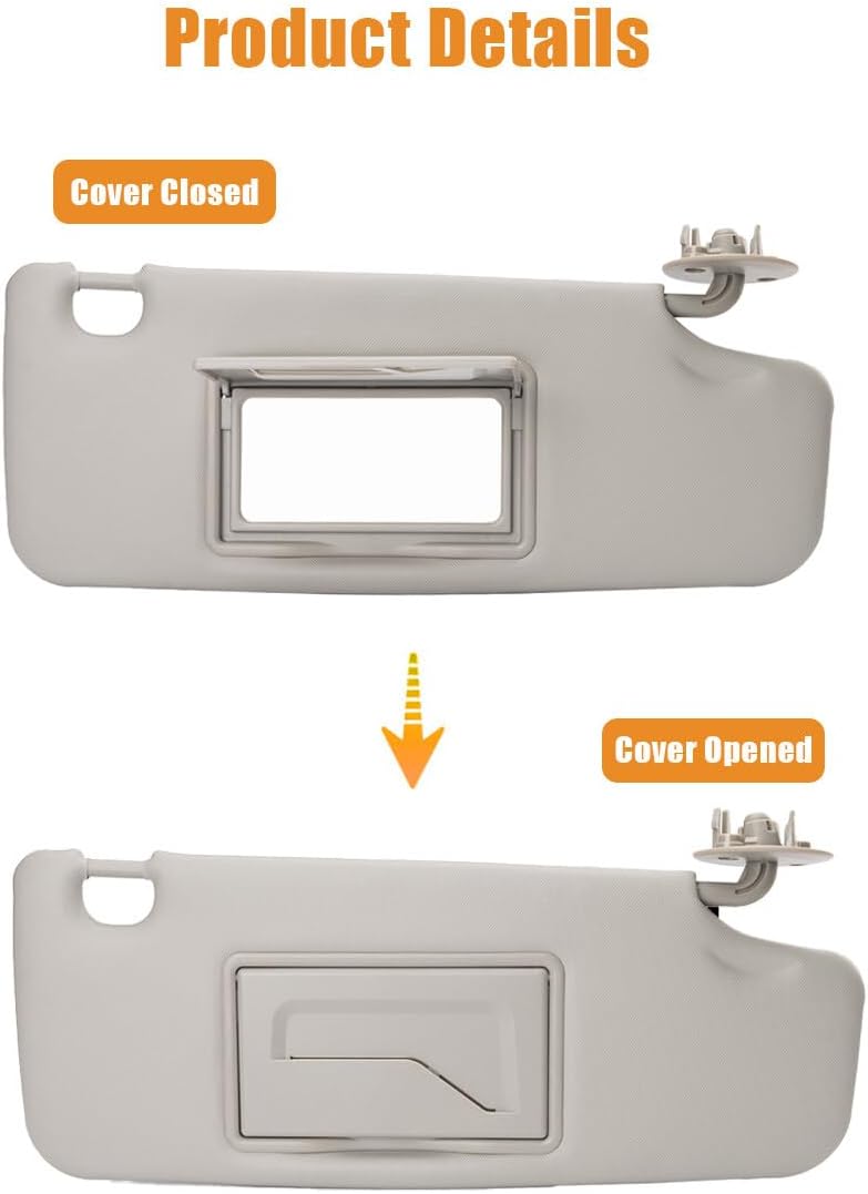 ya 11 9.14 baidi95327507 Right Passenger Side New Gray Inside Sun Visor Fit for Holden Barina TM