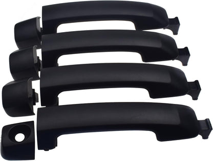 ya 5 8.10 Set of 4 Exterior Door Handles Black for 2007-2018 for Toyota Tundra 69210-0C010