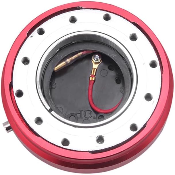 ya 12 10.8 baidi 6 Hole Steering Wheel Quick Release Hub Racing Adapter Snap Off Bolt Red