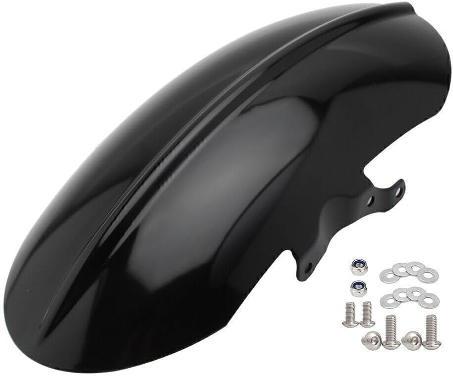 ya 4 8.10 Vivid Black Motorcycle Short Front Mudguard Fender Fit Bobber Speedmaster