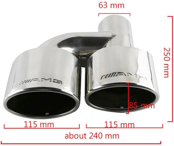 ya 6 8.24 baidi Pair for Mercedes-benz AMG Tips W212 E350 E400 C63 C300 C350 W204 Black