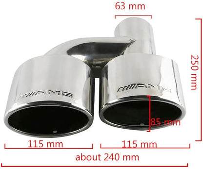 ya 6 8.24 baidi Pair for Mercedes-benz AMG Tips W212 E350 E400 C63 C300 C350 W204 Black