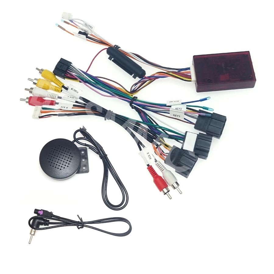 ya 6 8.24 baidi 16pin Car Stereo Harness Power Cable W/Canbus Box Fit for GMC Sierra 2010-2014