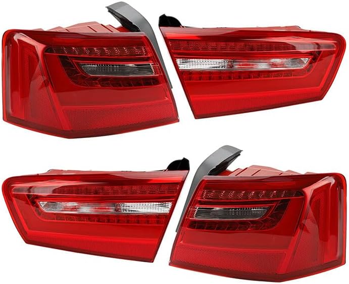 ya 10 9.16 zhengce Car 4pcs Inner Outer LED Taillight Brake Light for AUDI A6 2012-2015 U1