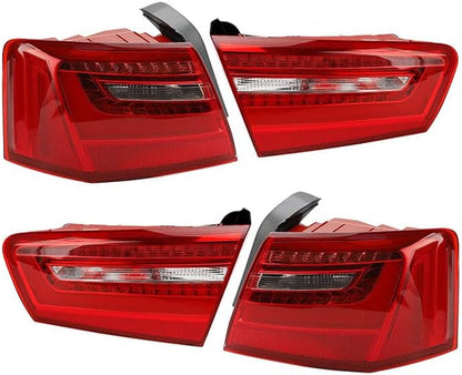ya 10 9.16 zhengce Car 4pcs Inner Outer LED Taillight Brake Light for AUDI A6 2012-2015 U1