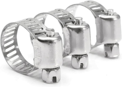 ya 11 9.14 baidi50 Pack 3/8 - 5/8 Adjustable SS304 Drive Hose Clamp Fuel Line Worm Clamp Pipe Clamp -