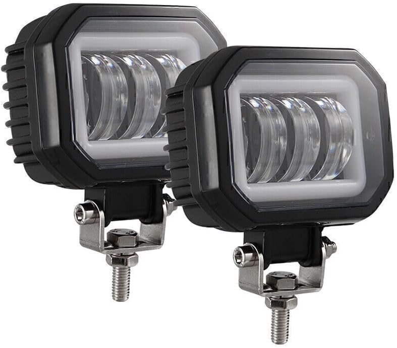 ya 4 8.10 Motorrad Vierkant LED Arbeitsleuchte Leiste 12V 24V Tragbar Strahler 2Stk 4 Zoll
