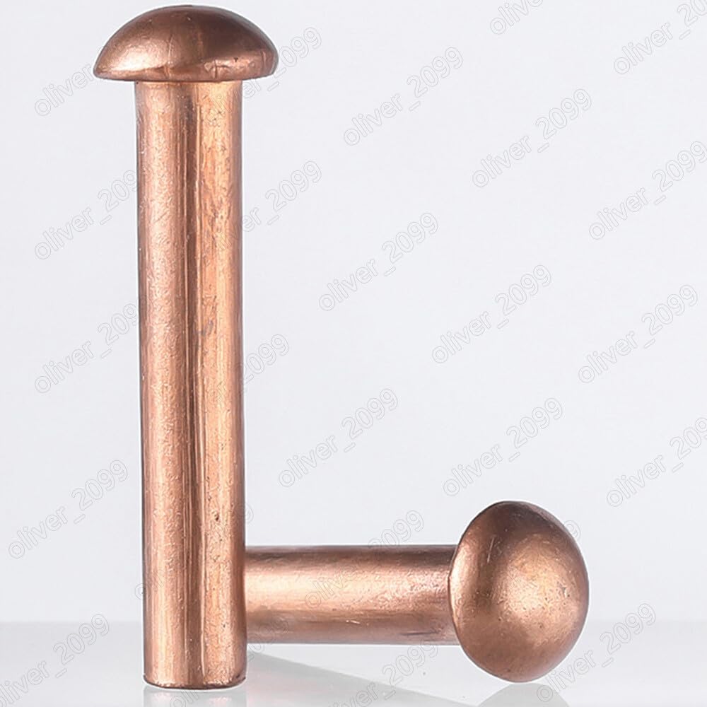 ya 15 10.19 baidi Pure Copper Round Head Rivets M1.5 M2 M2.5 M3 M4 M5 M6 M8-721