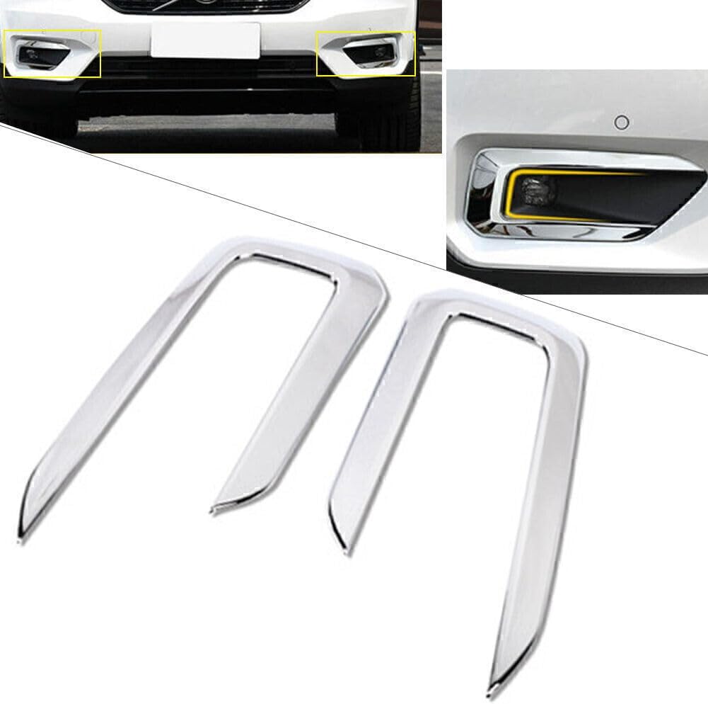 ya 4 8.24 baidi ABS Chrome Car Front fog lampshade Cover Trim Fit for Volvo XC40 2018-2022
