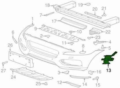 ya 2 8.15 Front Bumper Mount Bracket for Jaguar F-Pace R-Sport 2017-2020 18