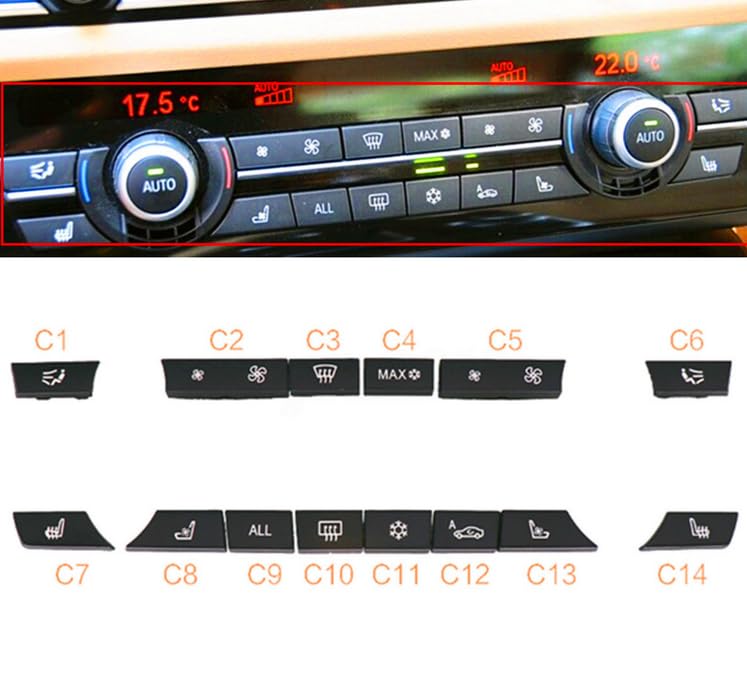 ya 3 8.24 baidi 14 Button keycap Repair kit air Conditioning Heater Switch Suitable for BMW F07 F10 F11 F01