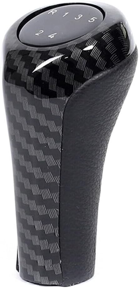 ya 4 8.14 5 Speed Gear Shift Knob Black Carbon fit for BMW 1 Series E81, E82, E87 3 Series E46