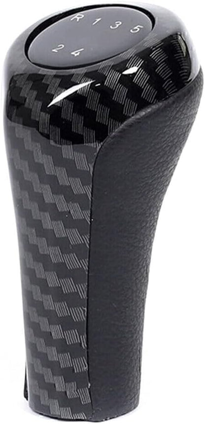ya 4 8.14 5 Speed Gear Shift Knob Black Carbon fit for BMW 1 Series E81, E82, E87 3 Series E46