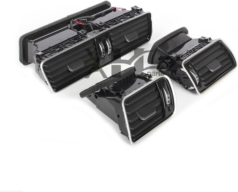 ya 10 9.16 baidi 3pcs Dashboard AC Air Vent Kit Bright Chrome Fit for VW for Passat