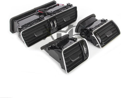 ya 10 9.16 baidi 3pcs Dashboard AC Air Vent Kit Bright Chrome Fit for VW for Passat