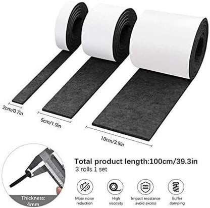 ya 26 10.21 baidi 3 Rolls Heavy Duty Felt Strip Roll with Adhesive Backing Self Adhesive Felt Tape
