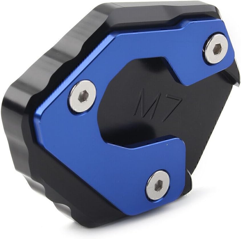 ya 5 8.24 baidi Motorcycle Kickstand Side Stand Extension Plate Pad for Yamaha MT-07 FZ-07 Blue