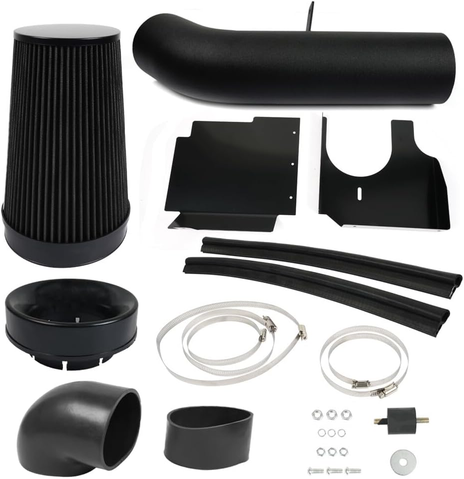 ya 13 9.15 baidi Black Heat Shield Cold Air Intake+Filter for Silverado 99-06 V8 4.8L/5.3L/6.0L