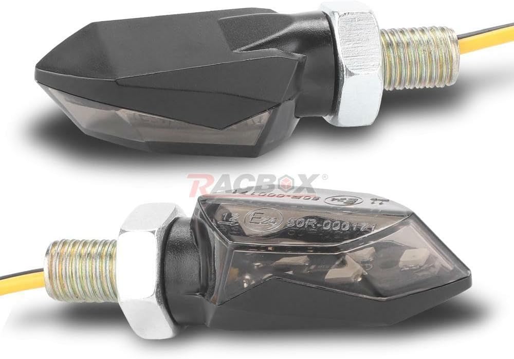 ya 7 8.24 baidi 4x Smoke for Mini Motorcycle LED Turn Signal Indicator Light Amber Lamp M8 Dirt Bike