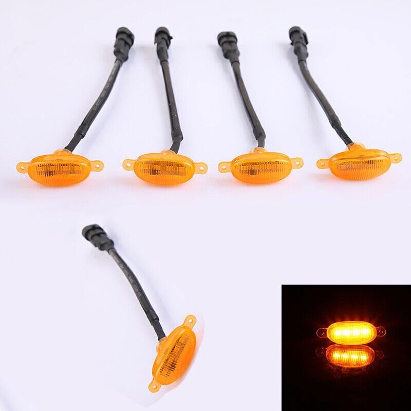 ya 4 8.10 5PCS For FJ Cruiser 2007-14 Raptor Style yellow LED Lamps Front Grill Lights Kit