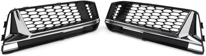 ya 9 10.24 Front Bumper Fog Light Grille Cover Honeycomb for Audi A4 B9 S-Line S4 16-18 cl
