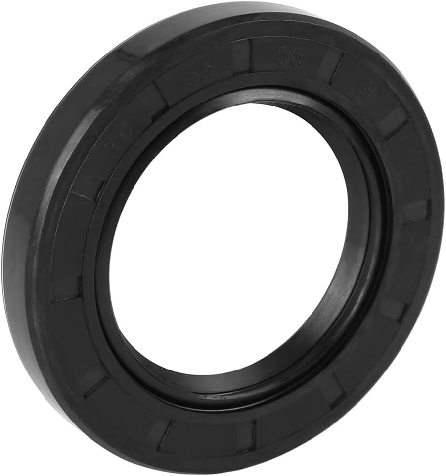 ya 4 8.8.2 35mm x 55mm x 8mm Black Rubber Cover Double Lip TC Oil Shaft Seal